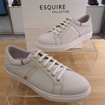 에스콰이아 남성화 화이트 스니커즈 천연소가죽 3CM 베이직 영에이지 데일리 캐주얼화