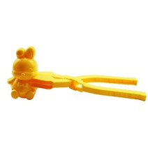 튼튼한 제설용품 눈치우기용 삽 스노우볼 클립 클램프 장난감 소형 유니섹스 기계 DIY 눈 모래 틀 도구 야외 스노우 플레이 액세서리, [04] Yellow