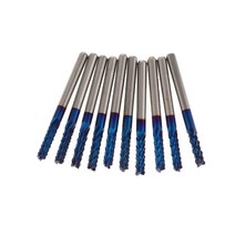 GHSHOP 10PCS 1/8 인치 (3.175mm) 생크 PCB CNC 드릴 비트 엔드 밀 조각 커터, 실버, 텅스텐 스틸