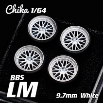 19인치 휠18인치 휠자동차 휠 1/64 Chika Nabes 8.9mm 9.7mm 타이어 림 BBS LM VSXX RS 레이 TE37 와타나바 164 HW 토미 미니 GT 합금, [01] 9.7mm white BBS, 1개