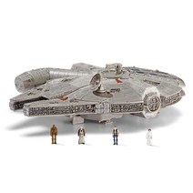 Star Wars 마이크로 갤럭시 스쿼드론 어썰트 클래스 밀레니엄 팔콘 - 17.8cm(7인치) 차량 2.5cm(1인치) 한 솔로 츄바카 레아 공주 및 오비완 케노비 마이크로, Vehicle