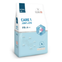 네츄럴랩 케어1 유기농 기능성 건식사료 강아지 관절 앤 눈, 뼈/관절강화, 4kg, 1개