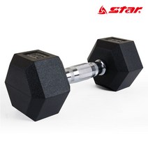 [star] 고무 육각 아령 1~10kg 육각덤벨 6각 강철파이프, 8kg