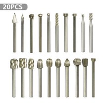트리머 비트 세트 홀쏘 목공 탁상 드릴 xcan 로터리 라우터 밀링 커터 20pcs 3mm shank hss 라우팅 라우터 버 로터리 나무 조각 도구 키트 도구, 20개 세트