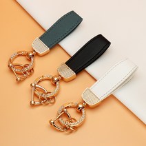유투카 쌍용 자동차 키케이스 TPU 스마트 키커버 6종색상 렉스턴W 코란도C 스포츠 코란도 투리스모 골드라인 실버라인 키링 전화번호판 차량 악세사리, 추가상품-가죽 스트랩, 골드_블랙