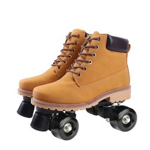 인라인 스케이트 카모플라쥬 쿼드 롤러 스케이트 휠 여성 색 더블 로우 신발 슬라이딩 스니커즈 유럽 사이, 07 Black Wheel 03_04 39