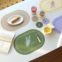 페이퍼가든 자체제작 인더허브 실리콘 테이블 매트 티 코스터 식탁 방수 매트 미끄럼방지, 인더허브 테이블 매트, 그린