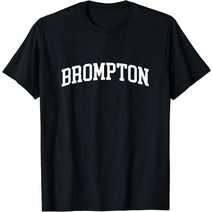 브롬톤 빈티지 레트로 컬리지 티셔츠 Brompton - 블랙 Large