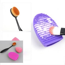 미용 뷰티 화장 메이크업 브러쉬 퍼프 세척판 전문 미용사 도구 세트, 단일