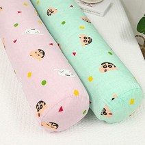 짱구 페이스 알러지케어 롱쿠션 바디필로우 솜포함 긴베개, 핑크