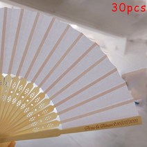 수입파티용품 홈파티 꽃풍선 꾸미기 50 / 30pcs 손으로 그린 접이식 종이 팬 휴대용 파티 웨딩 용품 핸드, 02 printing 30pcs_01 Other