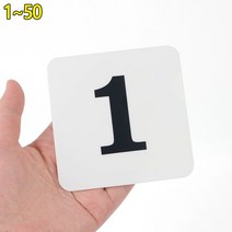 사각 아크릴 숫자 번호판(1~50번) 100X100mm 낱개 5개, (16 17 18 19 20), 본상품선택