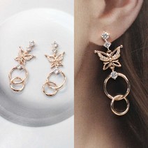 엘시크 행운가득 나비귀걸이 은침