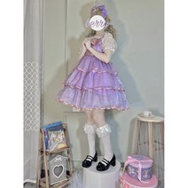 여자친구 선물 살구 퍼플 블루 블랙 핑크 오리지널 디자인 롤리타 지킴이 양복 나시 jsk 원피스