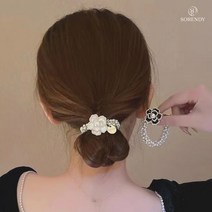 소랜디 예쁜 진주 머리끈 여성 헤어끈 2개 세트