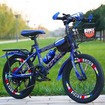 초등학생자전거 초등학생 어린이 16-20인치 초등생 저학년 선물 초등 퀄리티 산악, 18인치  형광 그린 럭셔리 선물팩