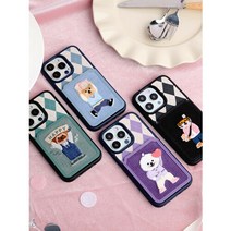 디자인스킨 [디자인스킨]아이폰 코듀로이 자수 카드 포켓 파티 케이스, 선택완료, 그린-비코/13프로