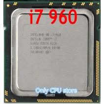 파워딜 인텔 코어 I7 960 프로세서 3.2GHz 쿼드 LGA 1366 130W 8M 캐시 데스크탑 CPU, 한개옵션0