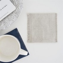 아트박스/메이메이 린넨 사이드프린지 티코스터(네추럴), 본품