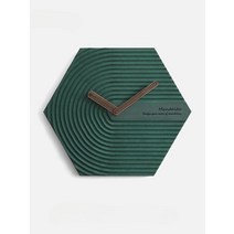 육각형 무소음 벌집벽시계 헥사곤 심플 벽시계 사무실벽시계 아날로그벽시계 거실벽시계 벽시계, 그린(41.6x36CM）