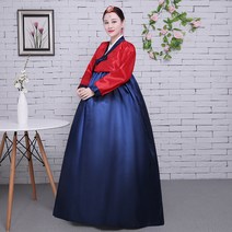 개량한복 개량한복 여자 성인 공연 무용의류 민족 대합창 공연복 전통 드레스 사복 사진복