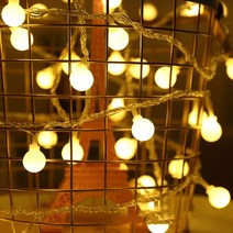 20구 LED 구슬 가랜드 전구(3M) (웜색), 없음
