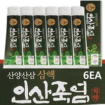 인산죽염 산삼치약 인산죽염치약 160g X6EA