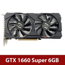 Mllse 비디오 카드 gtx 1660 슈퍼 6GB gddr6 192비트 pci 익스프레스 3.0 ×16 6핀 게임용 GPU gtx 1660 슈퍼 6GB 그래픽 카드 데스크탑, gtx1660 슈퍼 6기가