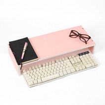 아이방 책상 모니터 거치대 정리 선반 핑크 거북목방지 수납 우드감성 눈높이맞춤 인테리어 스탠드