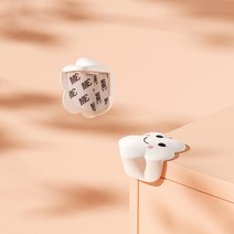 구름 캐릭터 테이블 모서리 보호캡 4p, 화이트, 1세트