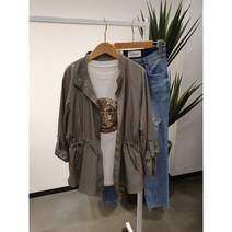 무배 가을신상 간절기 데일리 허리스트링 바람박이 야상 자켓