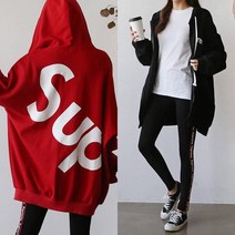(면/기모) 마이비몰 국내제작 빅사이즈 오버핏 슈프 롱 후드집업