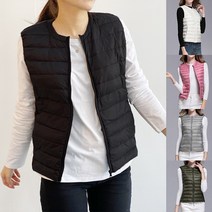 와이제이 국내 당일 발송 초경량 오리털패딩조끼 라운드넥 패딩조끼 55-88사이즈 빅사이즈 경량패딩조끼 5컬러 YJK095