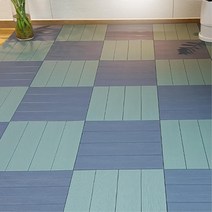베란다 테라스 조립데크 바닥타일 매트 9P 바닥깔판 조립타일 시공, 아이보리 9p