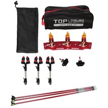 탑레져받침틀 원터치 3단 일체형 민물받침틀, 블랙 3단 받침틀, 튜닝D형 뒤꽂이