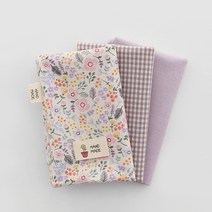 원단패키지 라벤더플라워 체크천 3종 42182