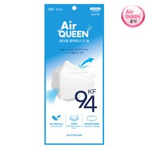 [공식대리점] 에어퀸 KF94 황사 방역 마스크 100매 ~16시 주문까지 오늘 출고, 에어퀸 KF94 방역 마스크 대형 100매, 화이트