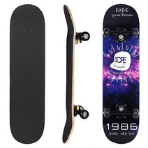 스케이트보드 78.7 x 20.3cm(31 x 8인치) 컴플리트 스케이트보드 초보자 어린이 청소년 및 성인용 ABEC 7 95A(DOPE), DOPE