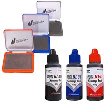 [조한스토어] 화신 사무용 스탬프 패드 리필용 잉크, 패드_파랑