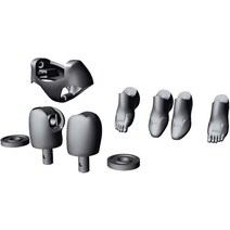 메가미 디바이스 M.S.G 02 하단 세트 블랙 전체 길이 20mm 1 1 스케일 플라스틱 모델 KP597, 한개옵션0