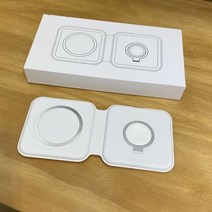21 15W 접이식 자기 듀오 무선 충전 패드 Magsafe 아이폰 13 14 Pro Max 12 IWatch 빠른 Macsafe 충전기 유, 04 Black