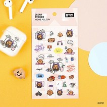 [BT21] 다이어리 노트 데코 클리어스티커 - 홈올데이, 쿠키