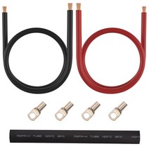 자동차 점프선 밧데리 자동차 배터리 인버터 케이블 12V 200A 4AWG 게이지 인치 레드 & 블랙 인버터/오, 한개옵션0