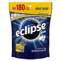 Eclipse ECLIPSE 이클립스 윈터프로스트 무설탕 미국껌 180개 1팩, 1개
