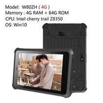 8"1280*800 방수 4G W80ZH 태블릿 PC Z8350 Windows10 BT4.0 5.0MP 카메라 GPS HD TYPE-C RJ45 WIFI I, 01 4G RAM 64G ROM_02 EU, EU, 1개