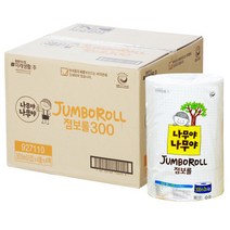 나무야나무야 점보롤 300mX2겹 16롤 1박스, 4팩, 4롤