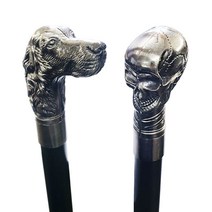 [Su♭] 럭셔리지팡이 신사 간지 방범봉 호신 보행보조 어르신선물 할머니 시니어용품 실버 할아버지 보조용 노인 _Πj_ea, Яn_해골지팡이