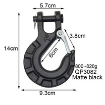자동차 견인고리 윈치 트랙터 전기 트레일러 탄소강 자동차 구조 유지 보수, 03 Black Hook 12 T