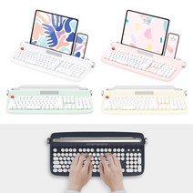 갤럭시탭 S6 라이트 10.5 블루투스 키보드 / 거치대겸용 타자기 감성키보드, 네이비