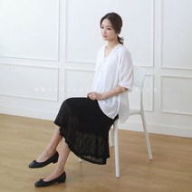 스위트플러스 임부복 레이스 플라워 임산부 롱 스커트